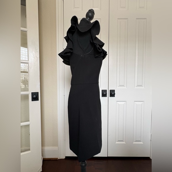 French Connection Black Ruffle Dress - Picture 4 of 8